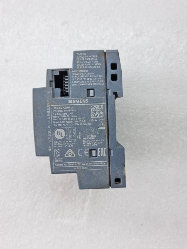 USED WORKING SIEMENS LOGO 12/24RCE 6ED1052-2MD08-0BA1 DC 12/24V 6ED10522MD080BA1